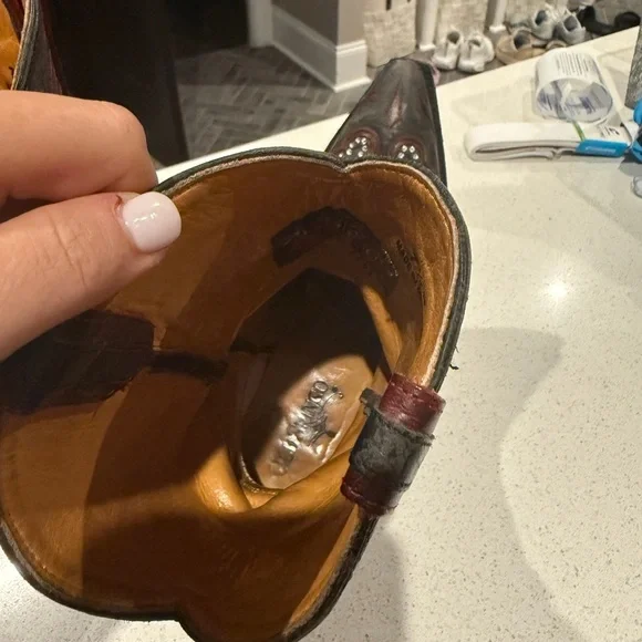 Old Gringo Black and Red Leather Boots - Picture 5 of 15